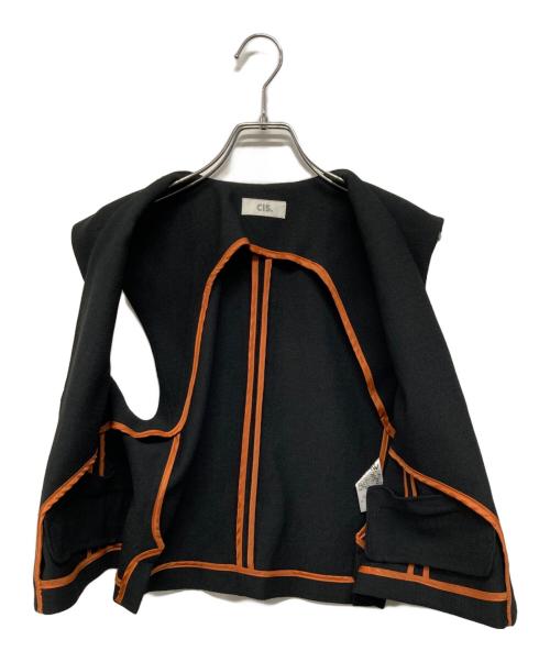 CIS.（シス）CIS. (シス) 3ピーススーツ リネンルックセットアップ ブラック サイズ:SIZE 38の古着・服飾アイテム