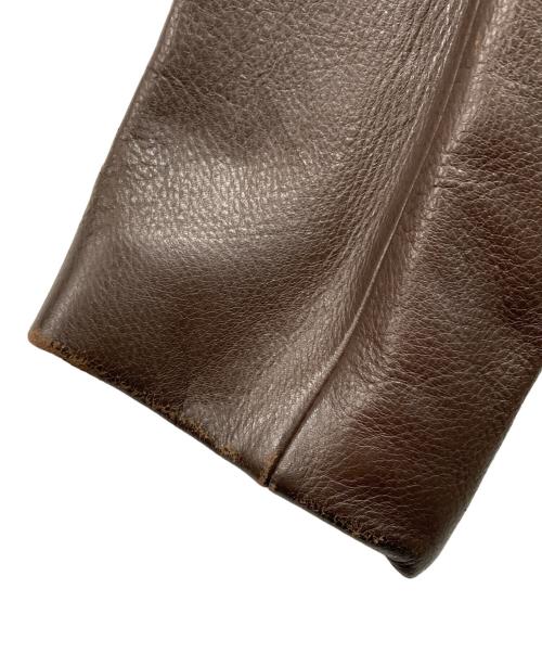 Custom Coat（カスタム コート）Custom Coat (カスタム コート) 50’S～60’Sレザージャケット ブラウン サイズ:Mの古着・服飾アイテム