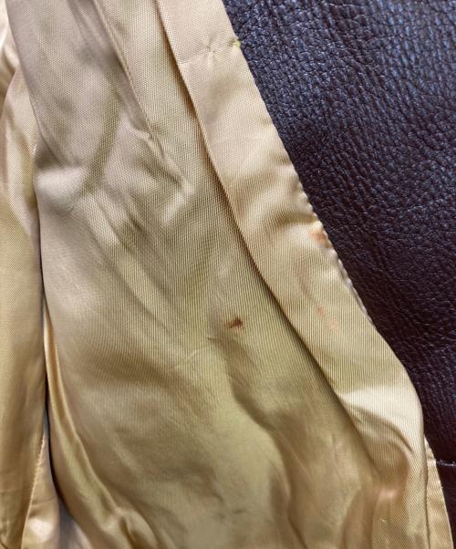 Custom Coat（カスタム コート）Custom Coat (カスタム コート) 50’S～60’Sレザージャケット ブラウン サイズ:Mの古着・服飾アイテム