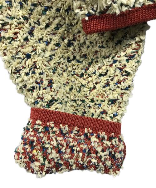 6(ROKU) BEAUTY&YOUTH（ロク ビューティーアンドユース）6(ROKU) BEAUTY&YOUTH (ロク ビューティーアンドユース) ミックス カーディガン ベージュ サイズ:SIZE FREE 未使用品の古着・服飾アイテム