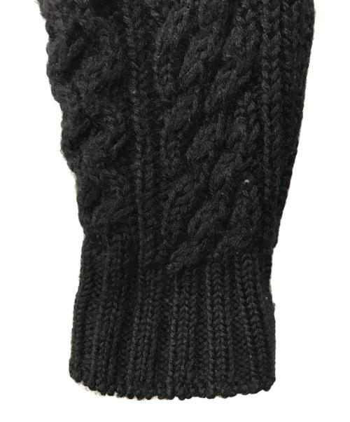 KOLOR（カラー）KOLOR (カラー) 17AW フェイクファー付ケーブル ニット ブラック サイズ:SIZE 3の古着・服飾アイテム