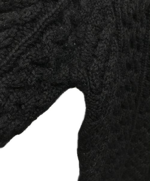 KOLOR（カラー）KOLOR (カラー) 17AW フェイクファー付ケーブル ニット ブラック サイズ:SIZE 3の古着・服飾アイテム