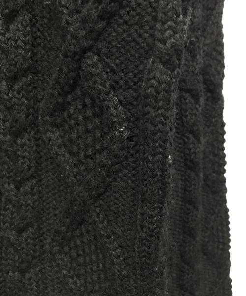 KOLOR（カラー）KOLOR (カラー) 17AW フェイクファー付ケーブル ニット ブラック サイズ:SIZE 3の古着・服飾アイテム