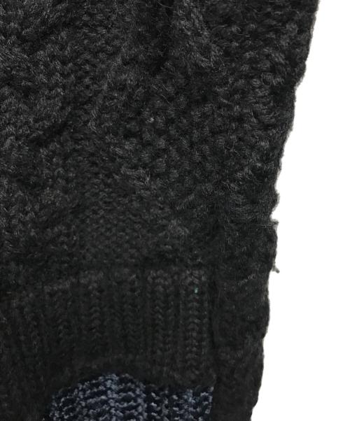 KOLOR（カラー）KOLOR (カラー) 17AW フェイクファー付ケーブル ニット ブラック サイズ:SIZE 3の古着・服飾アイテム