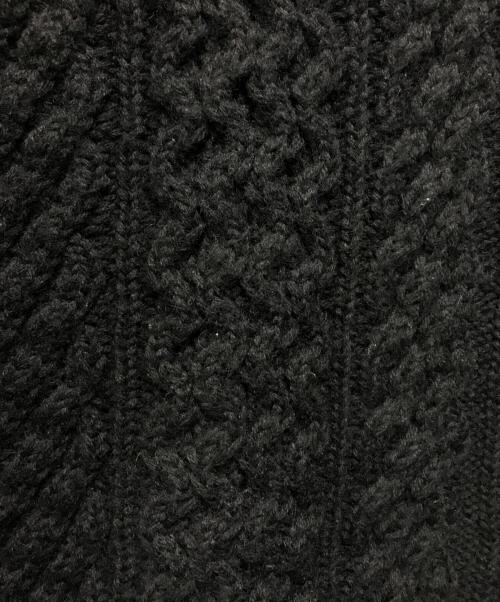 KOLOR（カラー）KOLOR (カラー) 17AW フェイクファー付ケーブル ニット ブラック サイズ:SIZE 3の古着・服飾アイテム