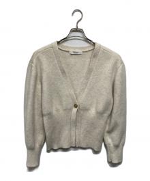 HER LIP TO（ハーリップトゥ）の古着「Lyra Gold Button Cardigan（ライラ・ゴールド・ボタン・カーディガン）」｜アイボリー