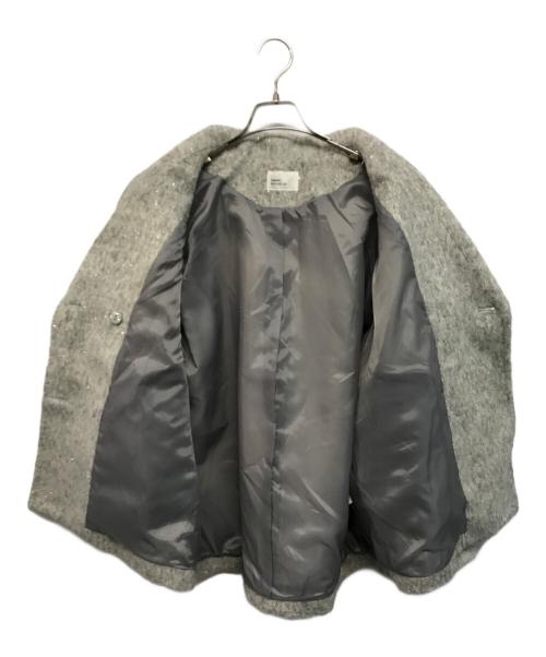 EMMA ROUUE VIF（エマ ルージュ・ヴィフ）EMMA ROUUE VIF (エマ ルージュ・ヴィフ) ラメシャギースライバーPコート グレー サイズ:-の古着・服飾アイテム