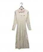 LACOSTE×Snidelラコステ×スナイデル）の古着「スキッパーリブニットワンピース」｜ベージュ