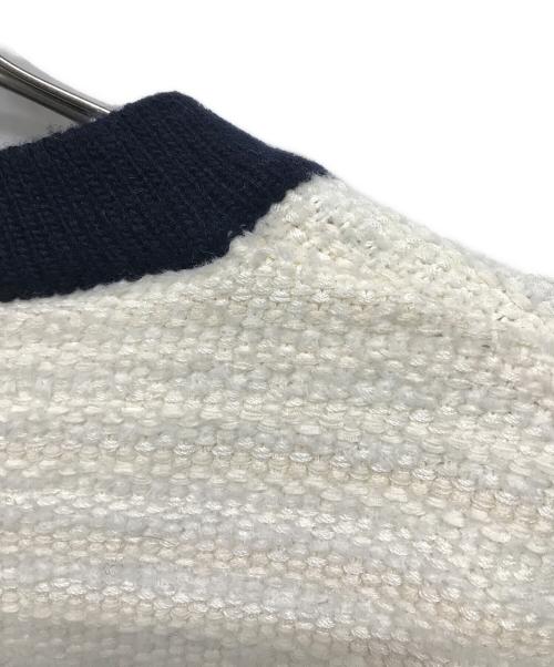 GUCCI（グッチ）GUCCI (グッチ) カシミヤ混 ツイード Vネック カーディガン ホワイト×ブラック サイズ:SIZE XSの古着・服飾アイテム