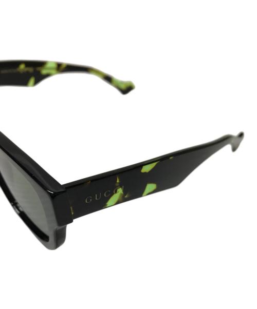 GUCCI（グッチ）GUCCI (グッチ) トータスシェル スクエアサングラス グリーン サイズ:53□21-145の古着・服飾アイテム