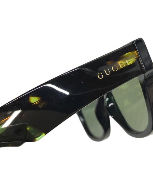 GUCCI（グッチ）GUCCI (グッチ) トータスシェル スクエアサングラス グリーン サイズ:53□21-145の古着・服飾アイテム