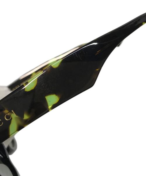 GUCCI（グッチ）GUCCI (グッチ) トータスシェル スクエアサングラス グリーン サイズ:53□21-145の古着・服飾アイテム