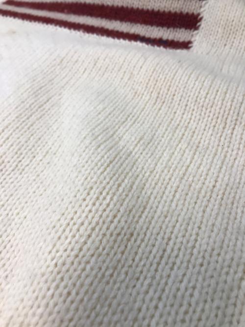 POLO RALPH LAUREN（ポロ・ラルフローレン）POLO RALPH LAUREN (ポロ・ラルフローレン) 90’s星条旗ウールニット ベージュ サイズ:Ｍの古着・服飾アイテム