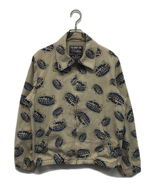 Hysteric Glamour（ヒステリックグラマー）Hysteric Glamour (ヒステリックグラマー) OVALWOMAN柄ジャケット ベージュ サイズ:Mの古着・服飾アイテム
