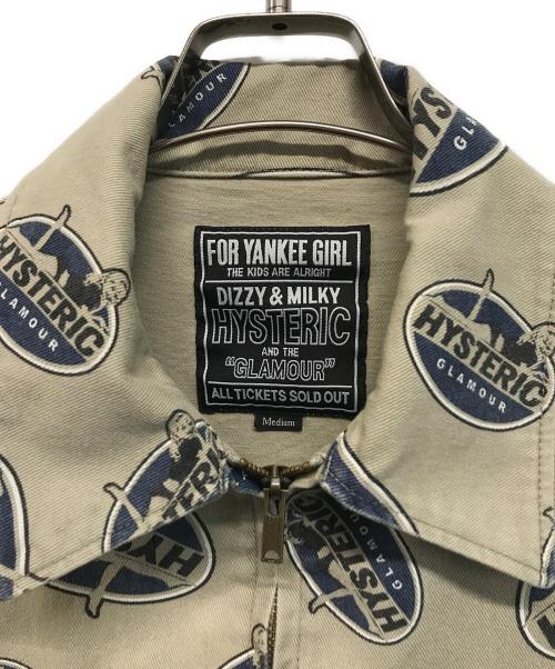 Hysteric Glamour（ヒステリックグラマー）Hysteric Glamour (ヒステリックグラマー) OVALWOMAN柄ジャケット ベージュ サイズ:Mの古着・服飾アイテム