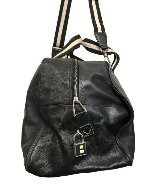 BALLY（バリー）BALLY (バリー) レザーボストンバッグ ブラックの古着・服飾アイテム