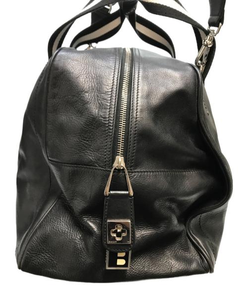 BALLY（バリー）BALLY (バリー) レザーボストンバッグ ブラックの古着・服飾アイテム
