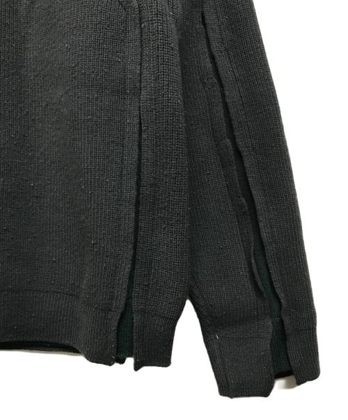 YOKE（ヨーク）YOKE (ヨーク) BROKEN CREWNECK SWEATE（ブロークン クルーネック セーター） ネイビー サイズ:3の古着・服飾アイテム