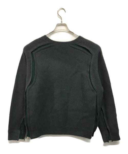 YOKE（ヨーク）YOKE (ヨーク) BROKEN CREWNECK SWEATE（ブロークン クルーネック セーター） ネイビー サイズ:3の古着・服飾アイテム
