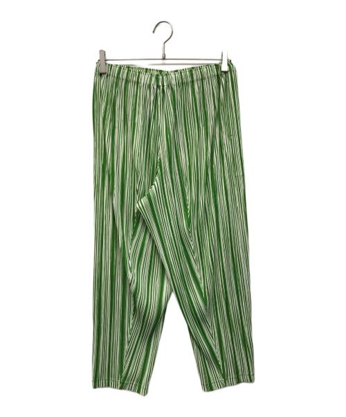 ISSEY MIYAKE（イッセイミヤケ）ISSEY MIYAKE (イッセイミヤケ) プリーツパンツ グリーン サイズ:3の古着・服飾アイテム