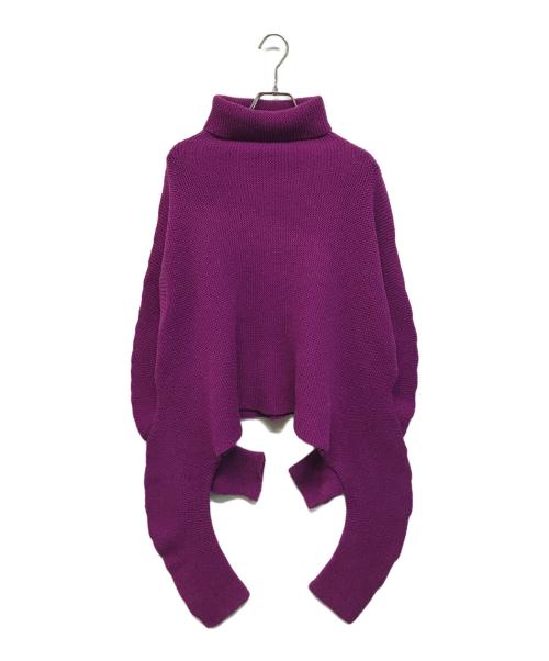 ISSEY MIYAKE（イッセイミヤケ）ISSEY MIYAKE (イッセイミヤケ) 変形ニット パープル サイズ:SIZE 2の古着・服飾アイテム