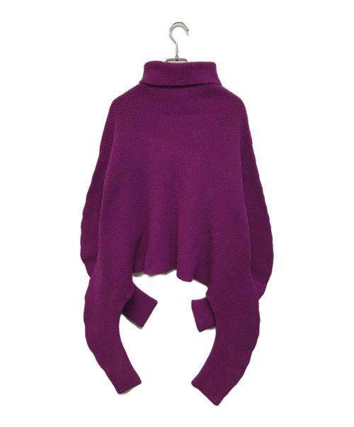 ISSEY MIYAKE（イッセイミヤケ）ISSEY MIYAKE (イッセイミヤケ) 変形ニット パープル サイズ:SIZE 2の古着・服飾アイテム