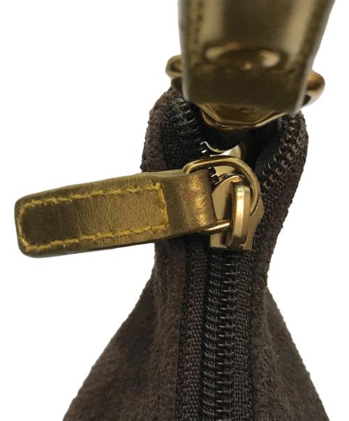 LAUREN RALPH LAUREN（ローレンラルフローレン）LAUREN RALPH LAUREN (ローレンラルフローレン) スウェードワンショルダーバッグ ブラウンの古着・服飾アイテム