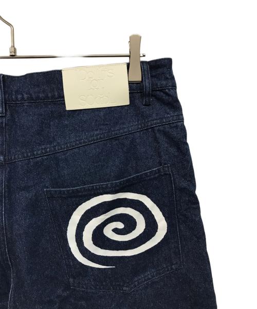 SOL soonerorlater（スーナーオアレイター）SOL soonerorlater (スーナーオアレイター) GuruGuru Denim Shorts(グルグルデニムショーツ) インディゴ サイズ:XLの古着・服飾アイテム