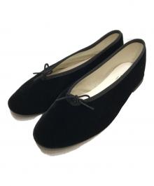 repetto（レペット）の古着「Lilouh バレエパンプス ベルベット ベロア」｜ブラック