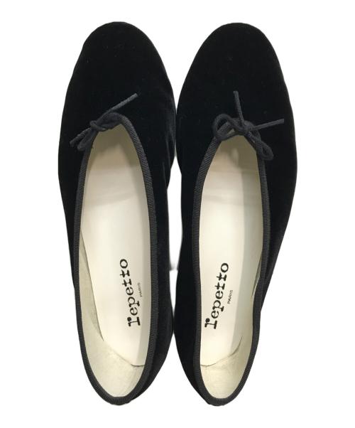 repetto（レペット）Repetto (レペット) Lilouh バレエパンプス ベルベット ベロア ブラック サイズ:SIZE 38の古着・服飾アイテム