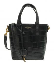 Saint Laurent Paris（サンローランパリ）の古着「クロコミニトイショッピングバッグ」｜ブラック