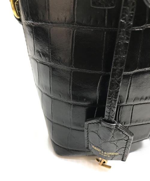 Saint Laurent Paris（サンローランパリ）Saint Laurent Paris (サンローランパリ) クロコミニトイショッピングバッグ ブラックの古着・服飾アイテム