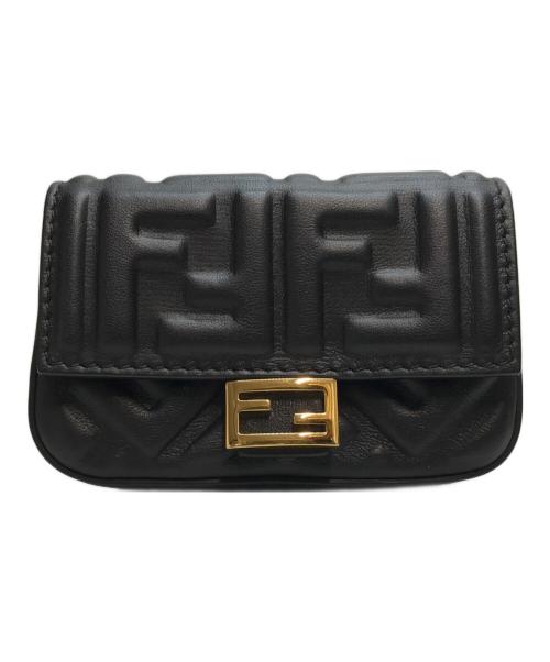 FENDI（フェンディ）FENDI (フェンディ) ナノバゲット NANO BAGUETTE チェーンウォレット ブラック×ゴールドの古着・服飾アイテム