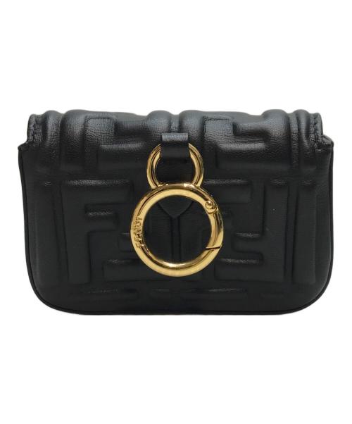 FENDI（フェンディ）FENDI (フェンディ) ナノバゲット NANO BAGUETTE チェーンウォレット ブラック×ゴールドの古着・服飾アイテム