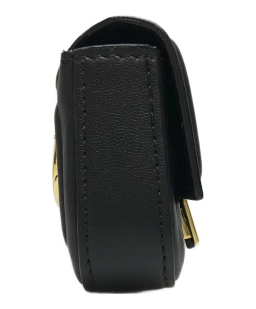 FENDI（フェンディ）FENDI (フェンディ) ナノバゲット NANO BAGUETTE チェーンウォレット ブラック×ゴールドの古着・服飾アイテム