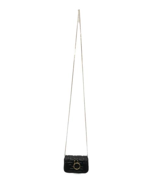 FENDI（フェンディ）FENDI (フェンディ) ナノバゲット NANO BAGUETTE チェーンウォレット ブラック×ゴールドの古着・服飾アイテム