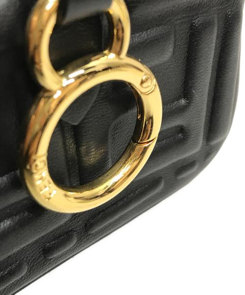 FENDI（フェンディ）FENDI (フェンディ) ナノバゲット NANO BAGUETTE チェーンウォレット ブラック×ゴールドの古着・服飾アイテム
