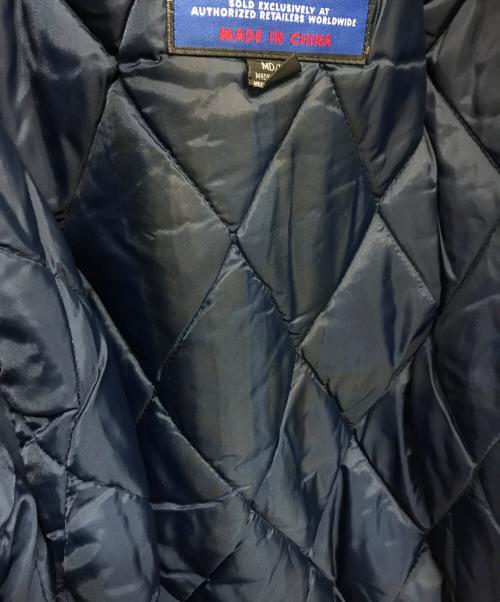 Pro Player（プロ プレイヤー）Pro Player (プロ プレイヤー) レザージャケット ネイビー×オレンジ サイズ:Mの古着・服飾アイテム