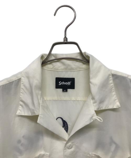 Schott（ショット）Schott (ショット) BOWLING SHIRT FINEST QUALITY BUILT TOUGH(ファイネスト・クオリティ・ビルド・タフ) アイボリー サイズ:Mの古着・服飾アイテム