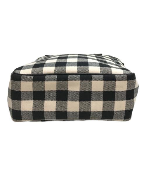 brady（ブレディ）Brady (ブレディ) ギンガムチェック ミニトートバッグ ホワイト×ブラックの古着・服飾アイテム