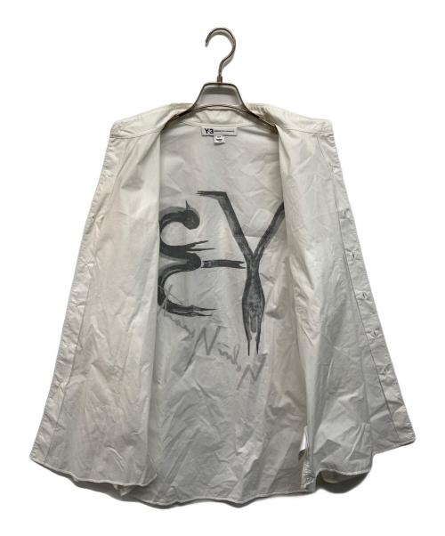 Y-3（ワイスリー）Y-3 (ワイスリー) YOHJI SHRT ART1 SHORT （ヨウジ シャツ アートワン ショート）バックロゴ 筆ロゴ ブラック サイズ:Mの古着・服飾アイテム