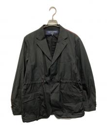 COMME des COMME（コムデギャルソン）の古着「ステッチデザイン ドローコード テーラードジャケット」｜ブラック