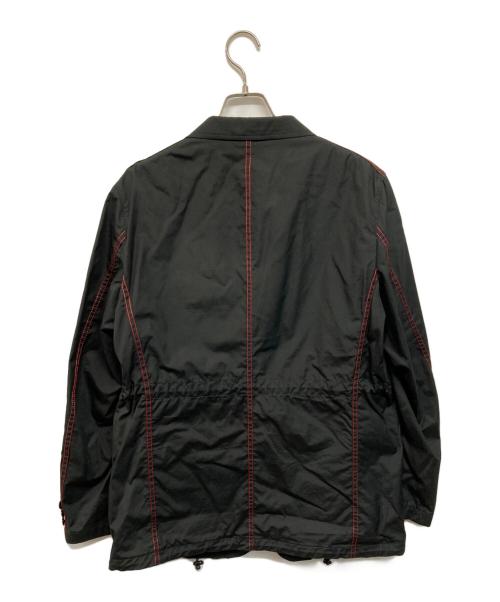 COMME des COMME（コムデギャルソン）COMME des COMME (コムデギャルソン) ステッチデザイン ドローコード テーラードジャケット ブラック サイズ:Mの古着・服飾アイテム