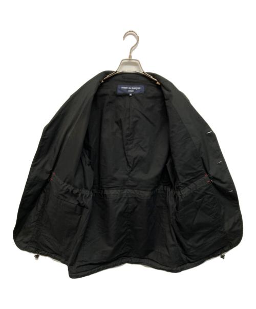 COMME des COMME（コムデギャルソン）COMME des COMME (コムデギャルソン) ステッチデザイン ドローコード テーラードジャケット ブラック サイズ:Mの古着・服飾アイテム
