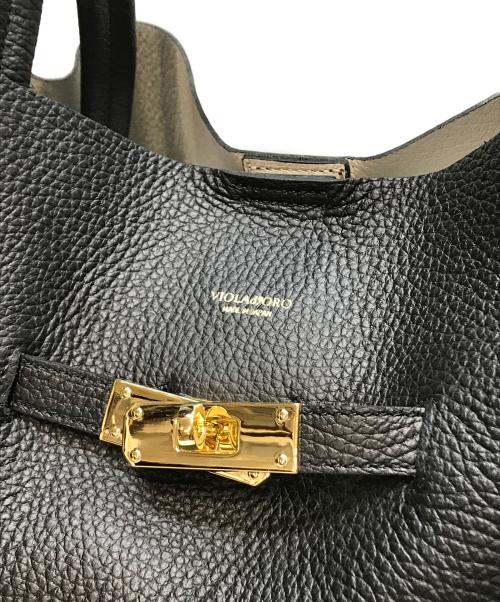 VIOLAd'ORO（ヴィオラドーロ）VIOLAd'ORO (ヴィオラドーロ) TRERO LARGE ハンドバッグ ブラック サイズ:Lサイズの古着・服飾アイテム