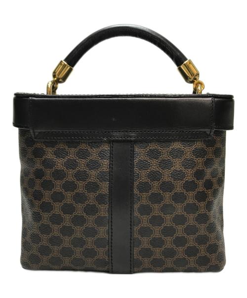 CELINE（セリーヌ）CELINE (セリーヌ) バニティバッグ ハンドバッグ ブラウン×ブラックの古着・服飾アイテム