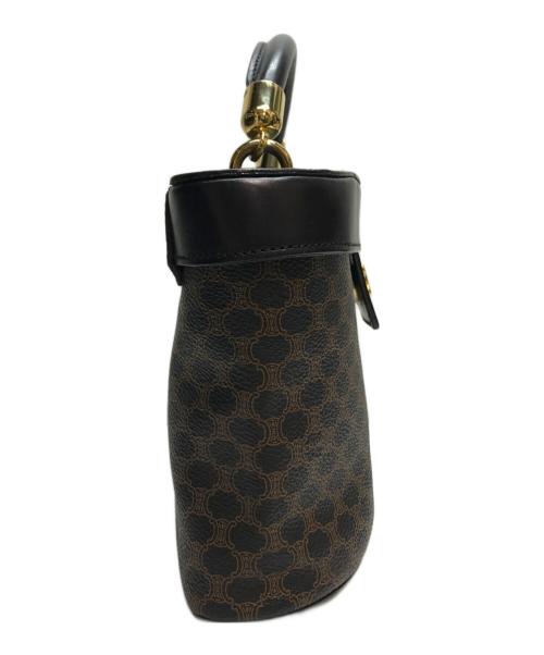 CELINE（セリーヌ）CELINE (セリーヌ) バニティバッグ ハンドバッグ ブラウン×ブラックの古着・服飾アイテム