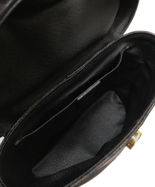 CELINE（セリーヌ）CELINE (セリーヌ) バニティバッグ ハンドバッグ ブラウン×ブラックの古着・服飾アイテム