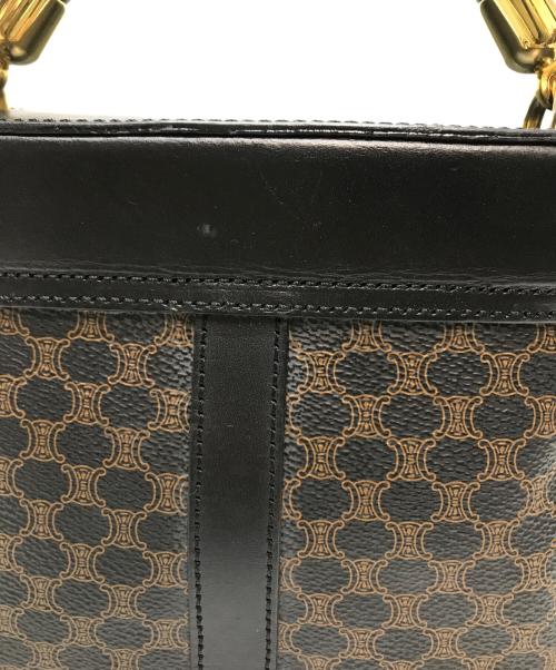 CELINE（セリーヌ）CELINE (セリーヌ) バニティバッグ ハンドバッグ ブラウン×ブラックの古着・服飾アイテム