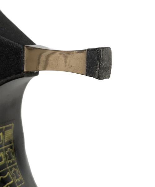 GUCCI（グッチ）GUCCI (グッチ) ラインストーンヒールサンダル ブラック サイズ:SIZE 37Cの古着・服飾アイテム